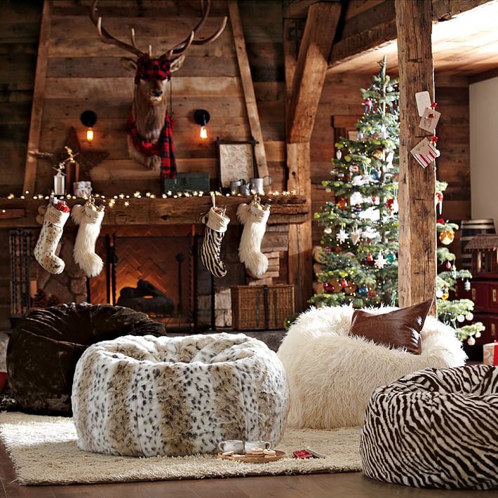 Ivory Furlicious Faux Fur Beanbags Pbteen