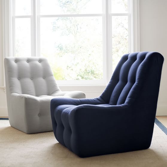 Gray Linen Modern Slipper Chair Pbteen Gray Linen Modern Slipper Chair Saved View Larger Roll Over Image To Zoom