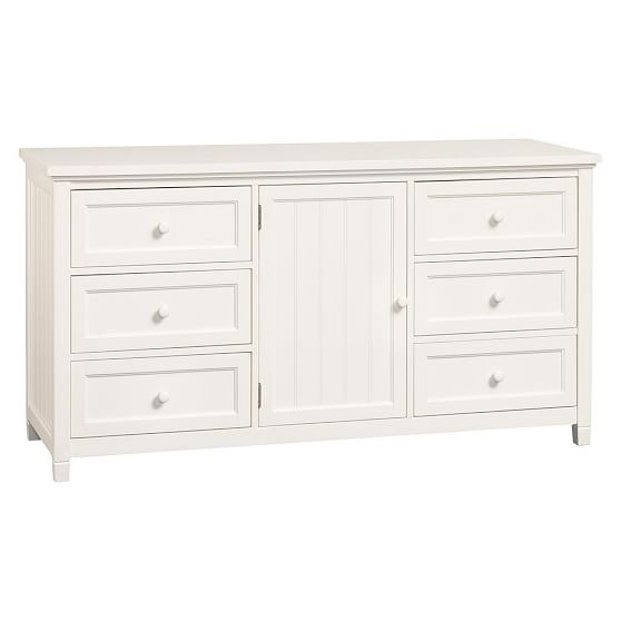 Beadboard Wide Dresser Pbteen Alternate Finish White