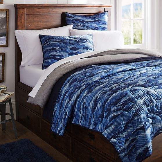Camo Quilt Sham Navy Pbteen Camo Quilt Sham Navy