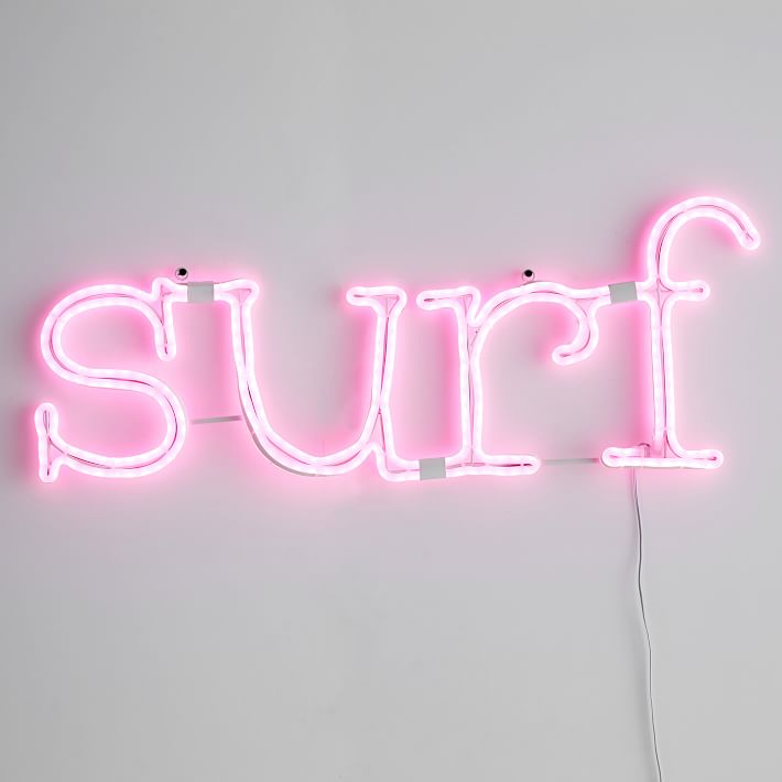 Neon Surf Wall Light Pbteen
