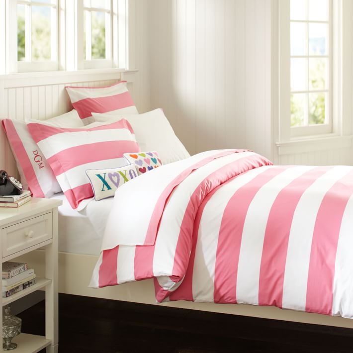 Cottage Stripe Duvet Cover Sham Pbteen