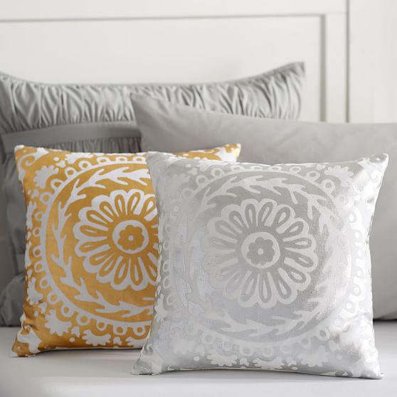 Metallic Medallion Pillow Cover PBteen Delectable Medallion Pillow Covers Metallic Medallion Pillow Cover PBteen Delectable Medallion Pillow Covers
