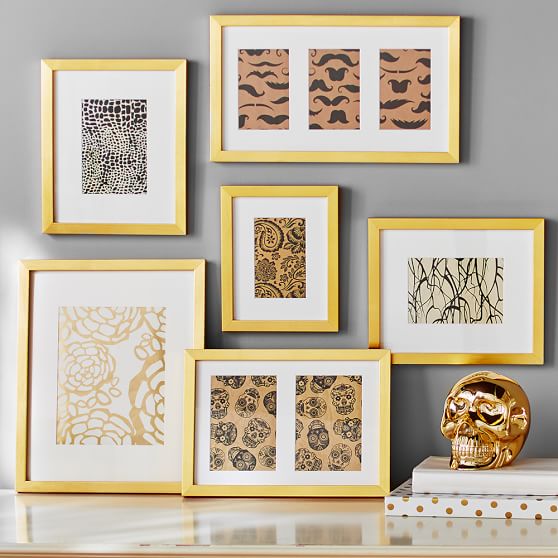 Gallery Frames Set Of 6 Gold Pbteen Gallery Frames Set Of 6 Gold