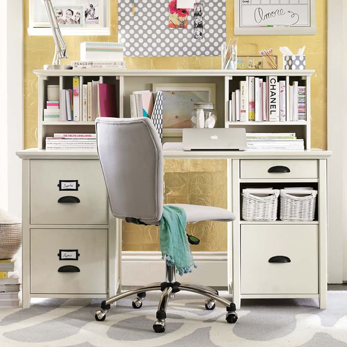 Ham Large File Storage Desk Hutch Pbteen