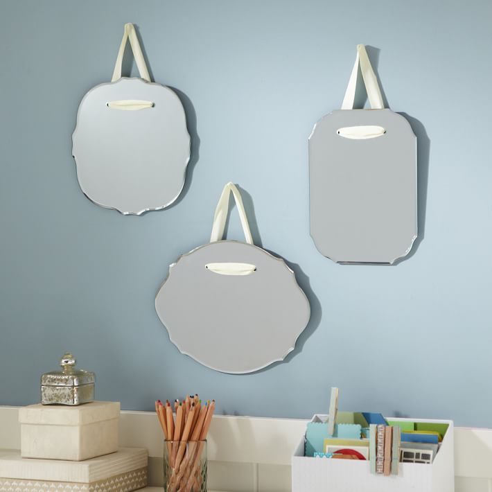 ribbon hanging mirrors pbteen