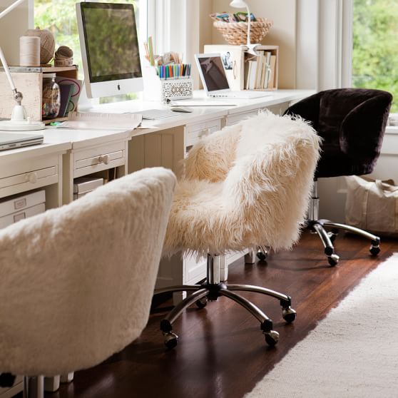 Ivory Furlicious Wingback Desk Chair Pbteen Scroll To Next Item