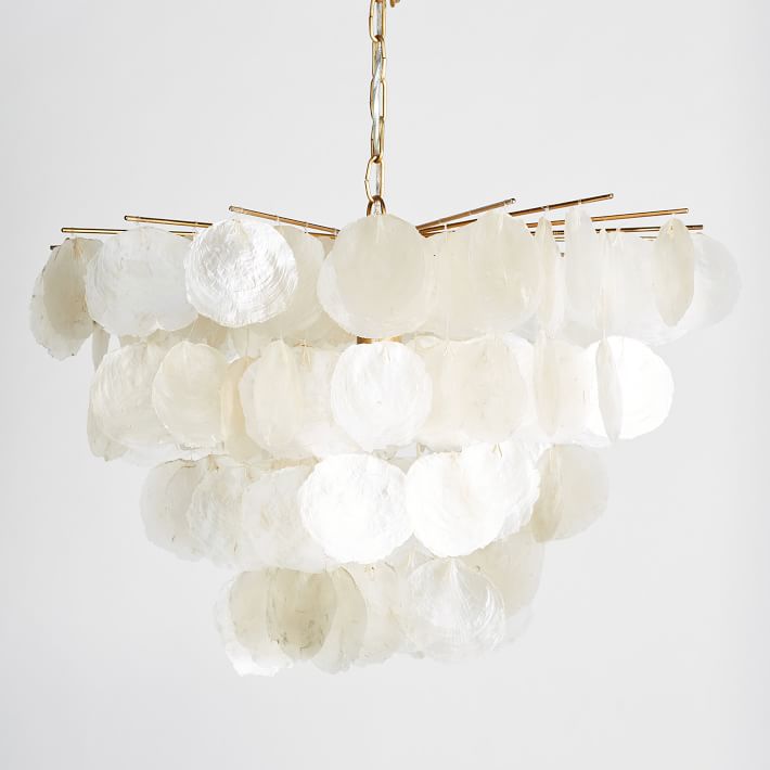 Large Capiz Chandelier Pbteen