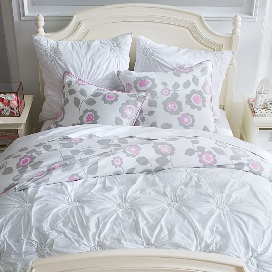 Ruched Rosette Quilt Sham Pbteen Scroll To Next Item