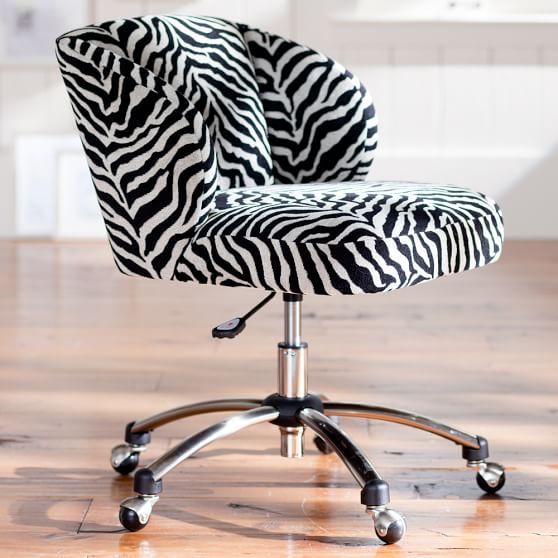 Zebra Jacquard Wingback Desk Chair Pbteen Zebra Jacquard Wingback Desk Chair