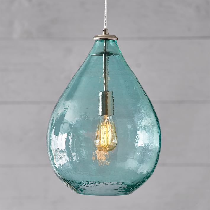 Oversized Light Pool Glass Waterdrop Pendant Pbteen
