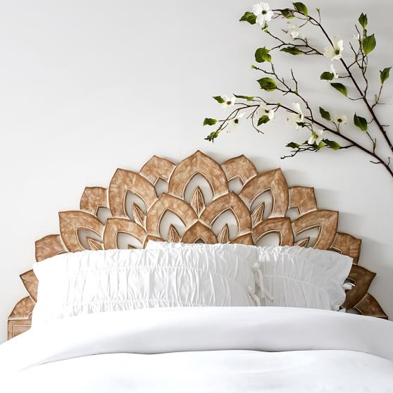 Wood Carved Faux Headboard | PBteen