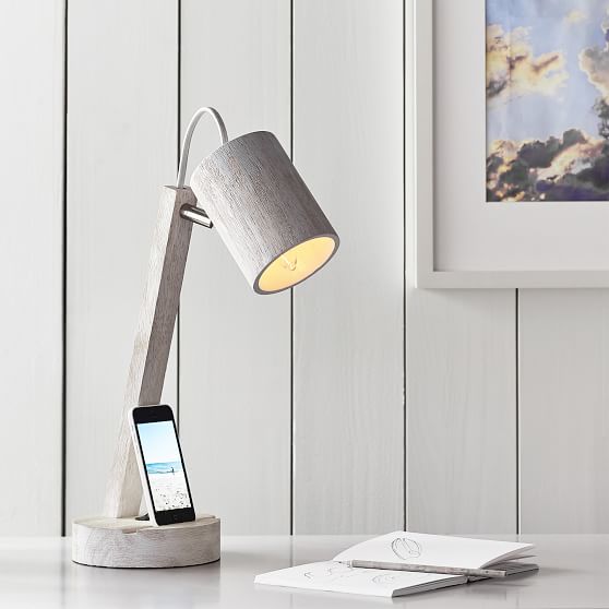 Wooden Task Lamp With Usb Pbteen Wooden Task Lamp With Usb