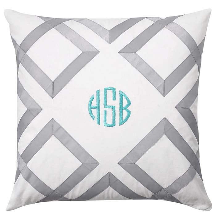 Lattice Monogram Pillow Cover PBteen Impressive Monogrammed Throw Pillow Covers Lattice Monogram Pillow Cover PBteen Impressive Monogrammed Throw Pillow Covers