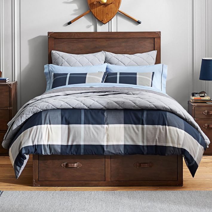 Preston Plaid Reversible Duvet Cover Sham Pbteen