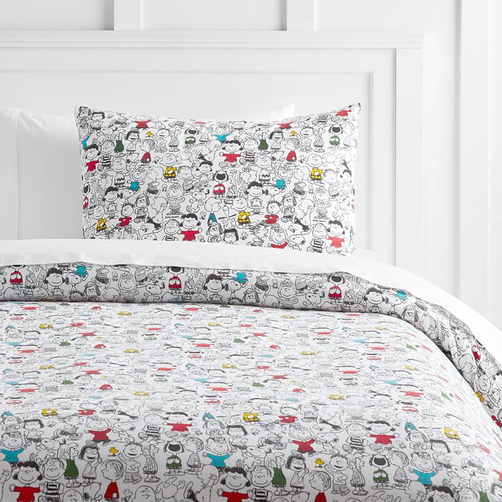 Peanuts Friends Flannel Duvet Cover Sham Pbteen