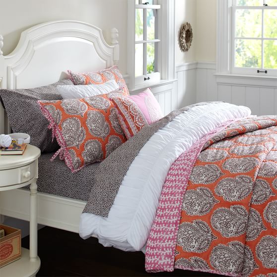 Authentic Blockprint Quilt Sham Paisley Pbteen Alternate View
