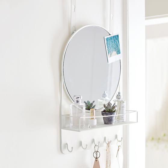 Over The Door Mirror With Storage PBteen