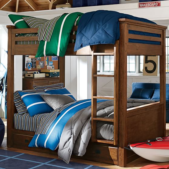 Boxter Plaid Rug, Navy/Blue PBteen