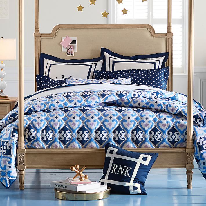 Gemma Ikat Sateen Quilt Sham Pbteen