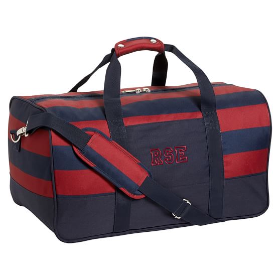 Getaway Red/Navy Rugby Duffle Bag | PBteen