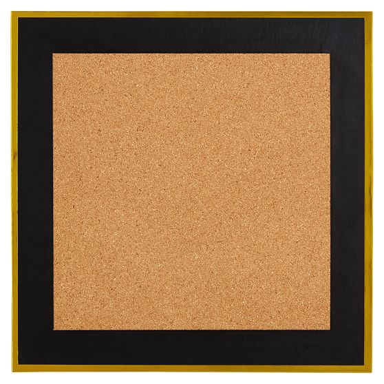 Paper Border Corkboard, Black With Gold Trim PBteen