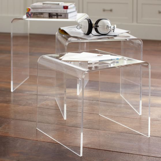 Acrylic Nesting Tables Pbteen Acrylic Nesting Tables