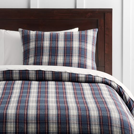 Bungalow Plaid Flannel Duvet Cover Sham Pb Bungalow Plaid Flannel Duvet Cover Sham