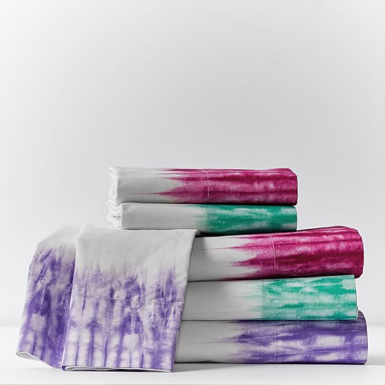 Tie Dye Cuff Sheet Set Pbteen Tie Dye Cuff Sheet Set