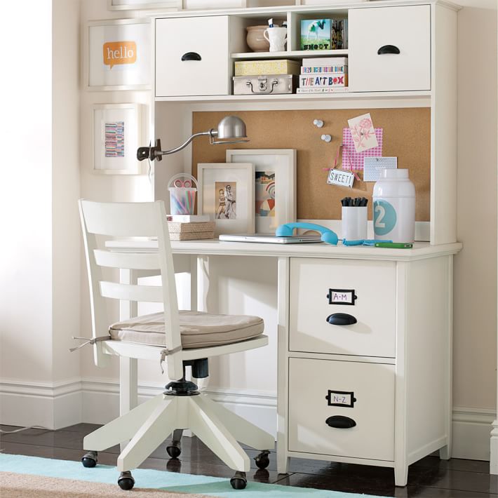 Ham Small File Desk Hutch Pbteen
