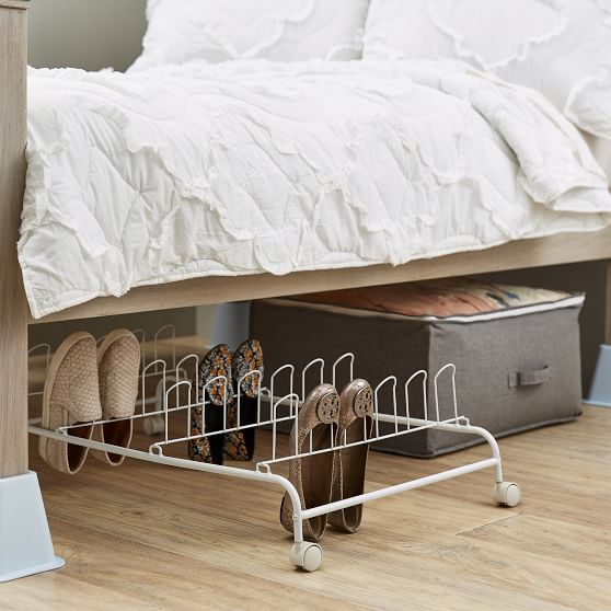 Underbed Rolling Shoe Rack PBteen