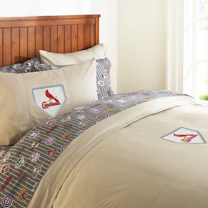 St Louis Cardinals Duvet Cover Twin Charcoal Pbteen