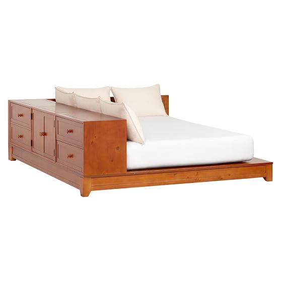 Ultimate Dresser Storage Bed Set Queen Honey Pb Ultimate Dresser Storage Bed Set Queen Honey