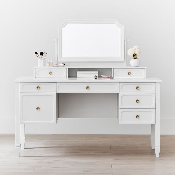 Auburn Desk + Vanity Mirror Hutch + Desk Hutch Set PBteen