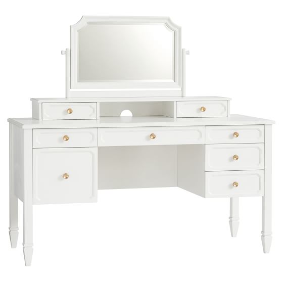 Auburn Desk + Vanity Mirror Hutch + Desk Hutch Set PBteen