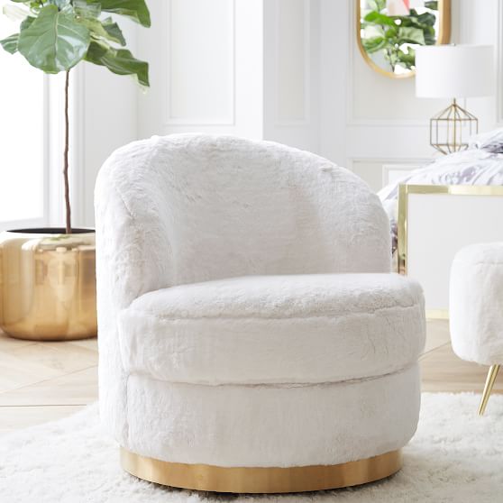 tufted swivel chair channel polar bear fauxfur round tufted swivel chair pbteen tufted swivel chair channel polar bear fauxfur round tufted swivel chair pbteen