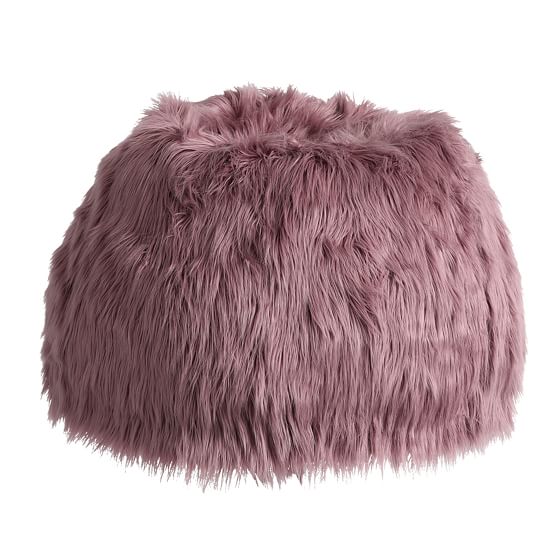 Himalayan Faux-Fur Mauve Beanbag | PBteen