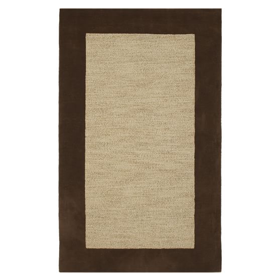 Classic Wool Border Rug, Coffee PBteen