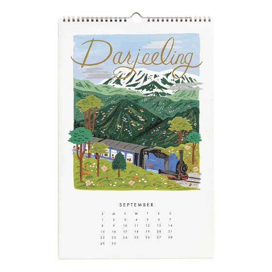 Rifle Paper Co World Traveler 2019 Hanging Calendar PBteen