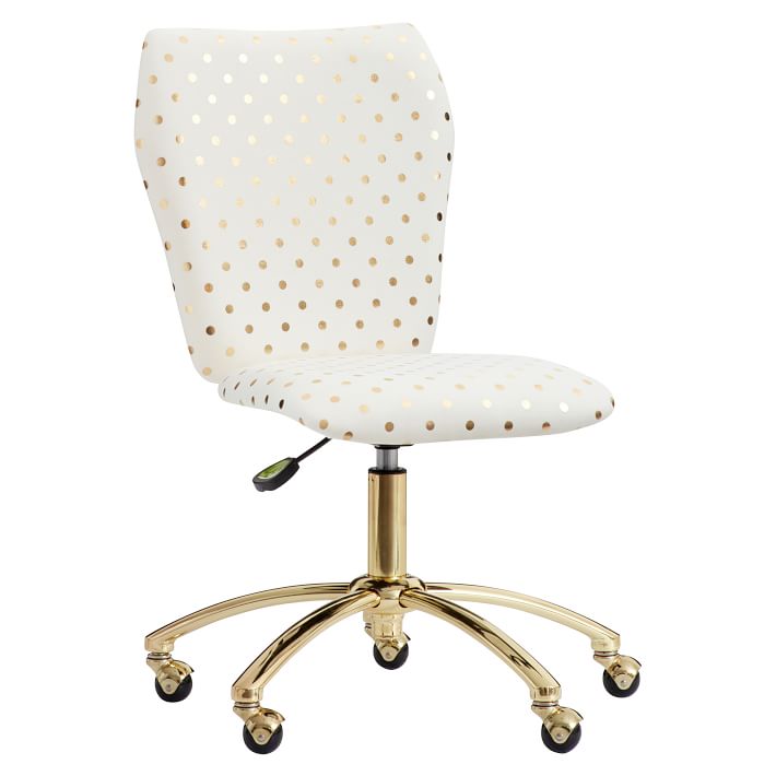 gold desk chair light pink the emily meritt gold dot airgo chair pbteen gold desk chair light pink the emily meritt gold dot airgo chair pbteen