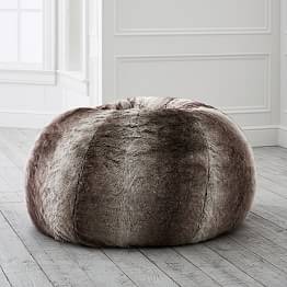 Bean Bags Pb Gray Ombre Faux Fur Beanbag