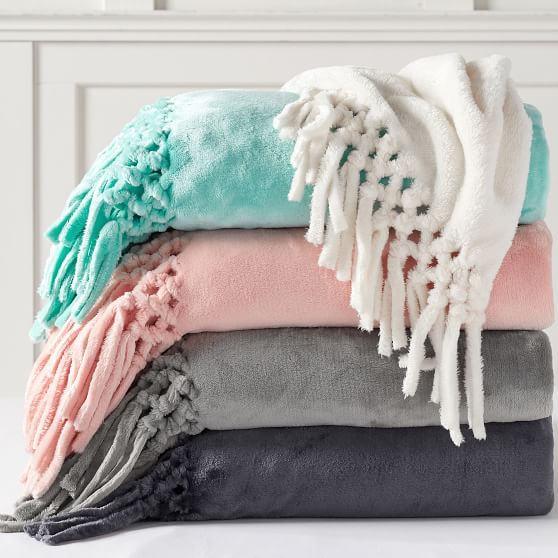 Plush Bohemian Fringe Throw PBteen