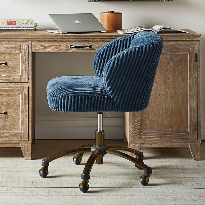 midnight chamois wingback desk