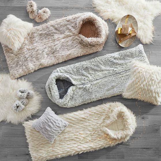 Gray Leopard Faux Fur Sleeping Bag Pb Scroll To Previous Item