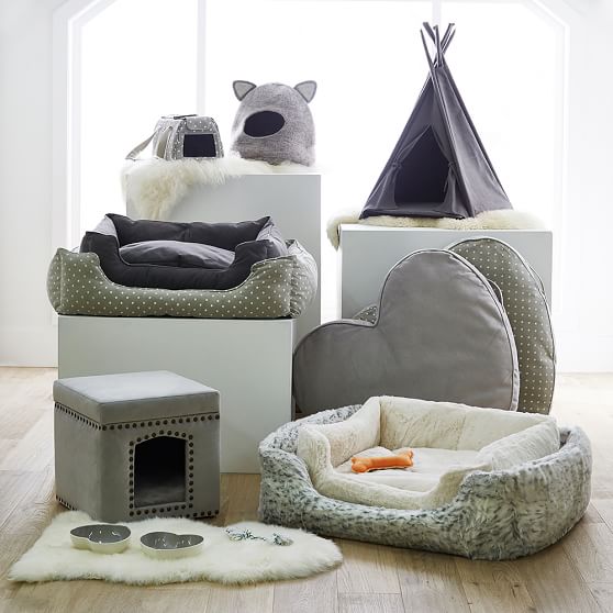 Faux Fur Pet Bed Grey Leopard Pbteen Roll Over Image To Zoom