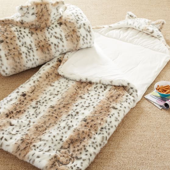 Faux Fur Sleeping Bag Snow Leopard Pb Faux Fur Sleeping Bag Snow Leopard