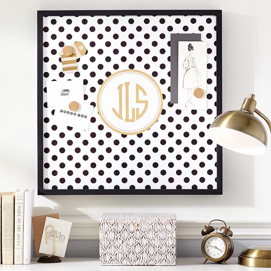 Wall Board, Black Dottie with Gold PBteen