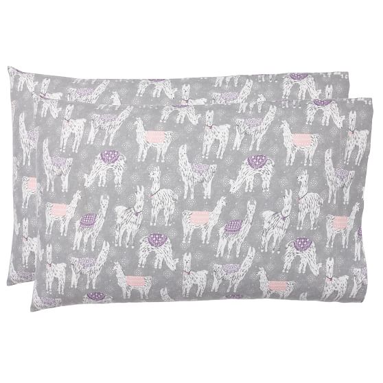 Winter Festive Organic Llama Flannel Sheet Set Pbteen Roll Over Image To Zoom