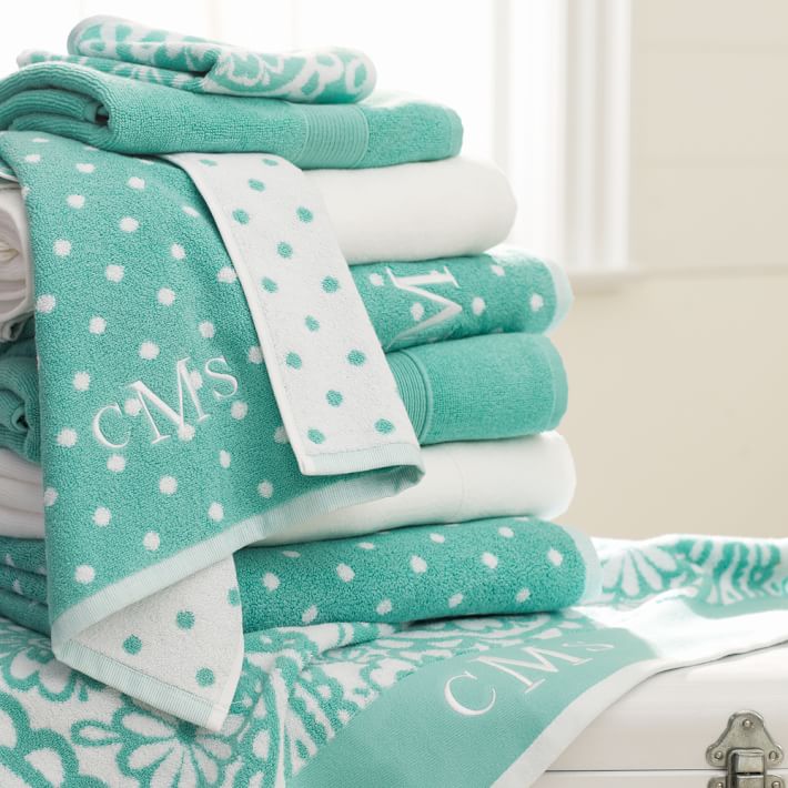 aqua bath towels mint dottie jacquard towels pbteen aqua bath towels mint dottie jacquard towels pbteen