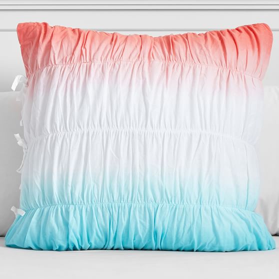 Surf Dip Dye Ruched Duvet Cover Sham Capri C Pbteen Surf Dip Dye Ruched Duvet Cover Sham Capri C Saved View Larger Roll Over Image To Zoom